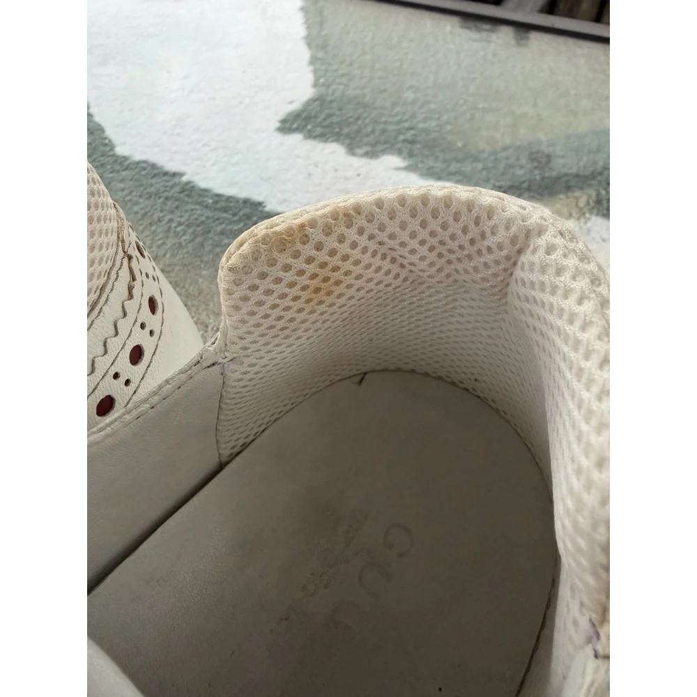 Gucci Men's White Leather Lace-up Sneakers Shoes Pre Owned US 9 1/2 - Picture 10 of 16